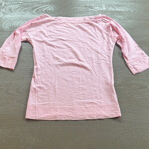 Lilly Pulitzer Pink Boatneck Slub Cotton Shirt, size S, like new
